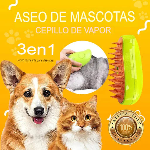 ¡ADIÓS AL PELO SUELTO! ✨ EL CEPILLO A VAPOR QUE TU MASCOTA AMARÁ 🐾