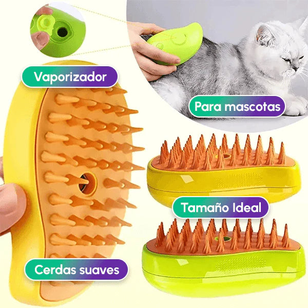 ¡ADIÓS AL PELO SUELTO! ✨ EL CEPILLO A VAPOR QUE TU MASCOTA AMARÁ 🐾